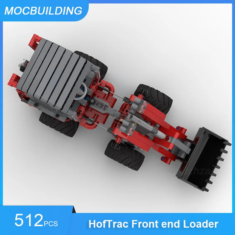 HofTrac Front end Loader For Farm Equipment Model MOC Building Blocks DIY Assemble Bricks Transportation Toys Gifts 512PCS