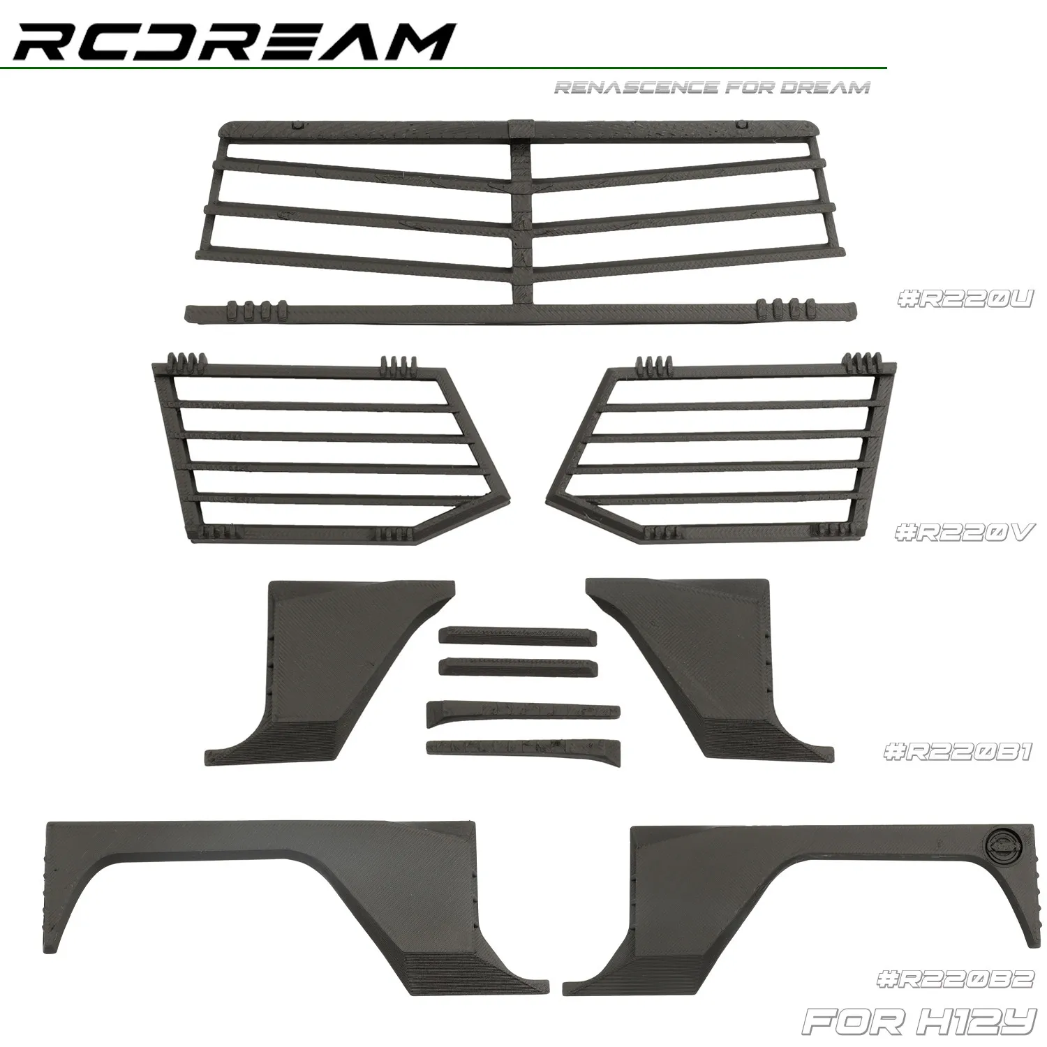 RC Armor Guard Grill Cover For RCDream 1/12 H12Y Windshield Door Protector Off-Road Crawler Modified Upgrade Parts