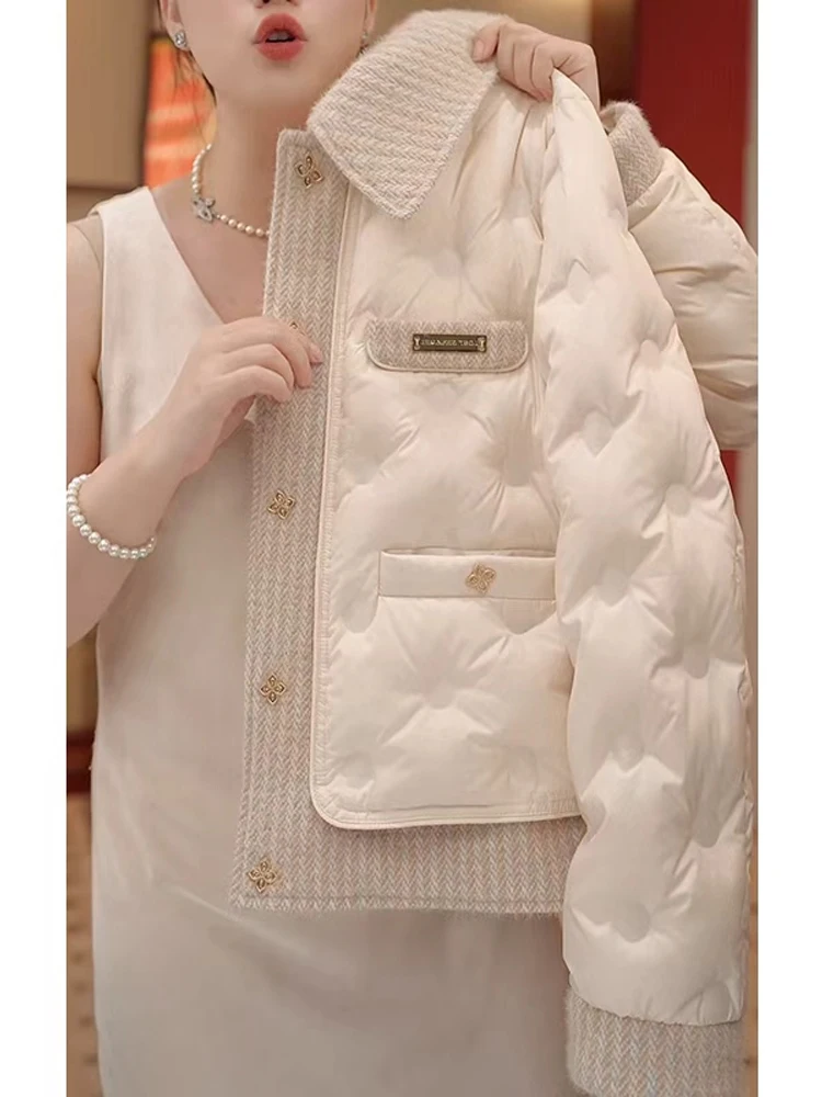 

Faionable ort Легкая пуховая хлопковая куртка небольшого размера Женская верхняя одежда Xiang Sle Зимнее пальто Ele Sensation