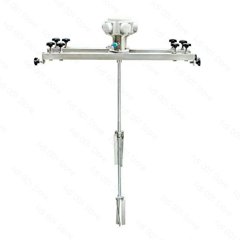 Explosion-proof 1T paint coating horizontal plate industrial chemical, pneumatic mixer dynamic disperser IBC ton barrel
