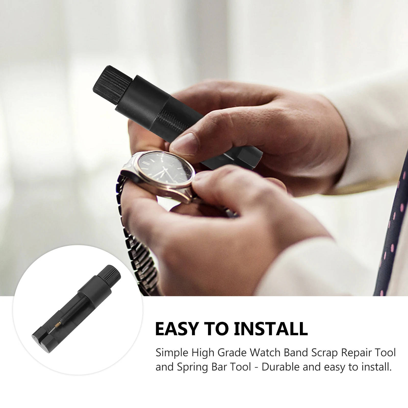 

6pcs Mini Watch Adjuster Durable Metal Watchb Repair Tool Spring Bar Remover Kit Link Removal Lightweight Portable