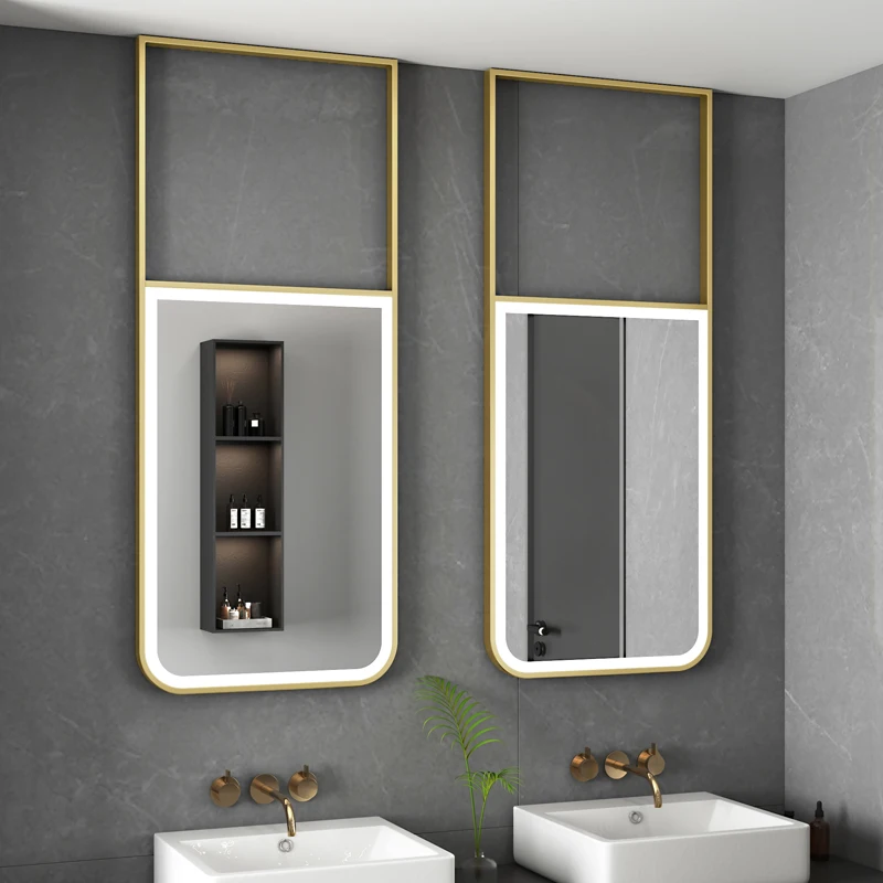 

Led Smart Bathroom Mirrors Square Large Vanity Bathroom Mirror Lights Aesthetic Espejos Con Luces Home Improvement CC50BM