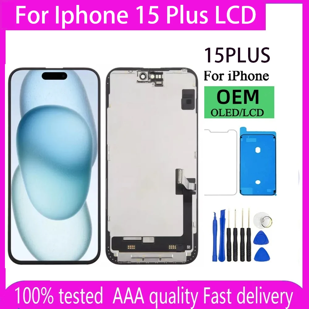 incell For Iphone 15 Plus LCD Display Touch Screen Digitizer Assembly For Iphone 15 PLUS 15 Plus A3094 A2847 LCD Replacement