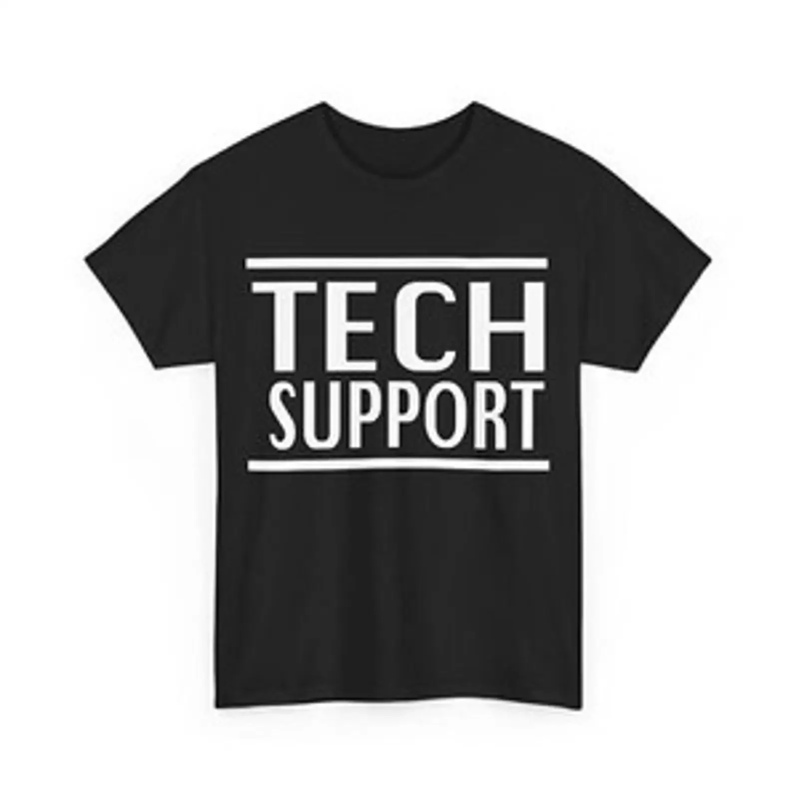 T-shirt amusant TECH SUPPORT vintage, vêtements de créateur délavés, haut pour un usage quotidien, streetwear confortable et polyvalent pour homme