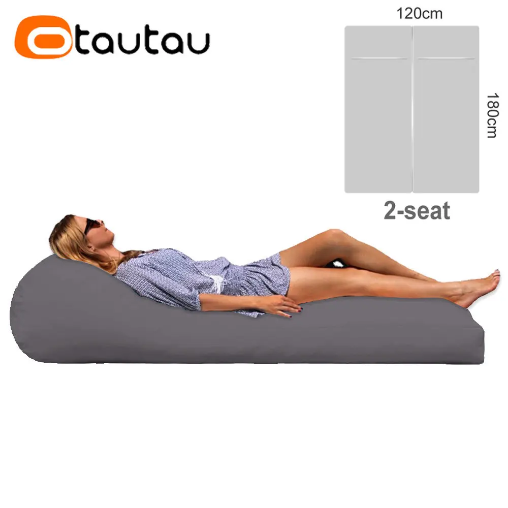 Otautau 2-zits Outdoor Zitzak Poef Hoes Zonder Vulmiddel Waterdicht Strandtuinkamp Chaise Lounge Slaapbank Zwembad Bladerzak - afbeelding 1
