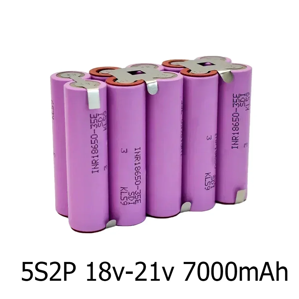 Battery Pack 3S1P 4S1P 5S1P 6S1P 3S2P 4S2P 5S2P 3500/7000mAh Customized Welding Battery Pack 18650-35E Battery,Screwdriver,Drill