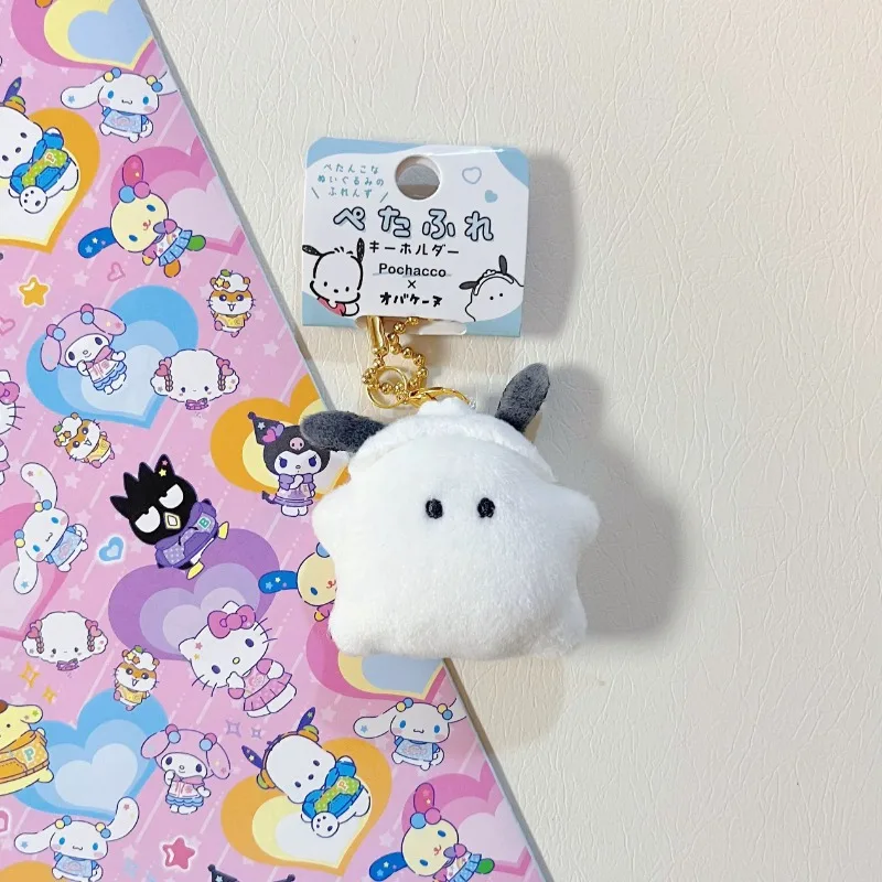 Sanrios น่ารักฮาโลวีน ghost my melody hello kitty cinnamoroll ตุ๊กตาพวงกุญแจ PomPomPurin Mini กระเป๋าอุปกรณ์เสริมของขวัญวันเกิด