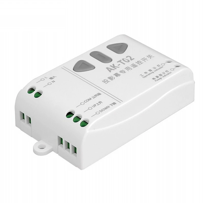 AC85-250V Motor Remote Switch Controller Wireless Switch White 433 UP Down Stop Forwards Reverse Stop