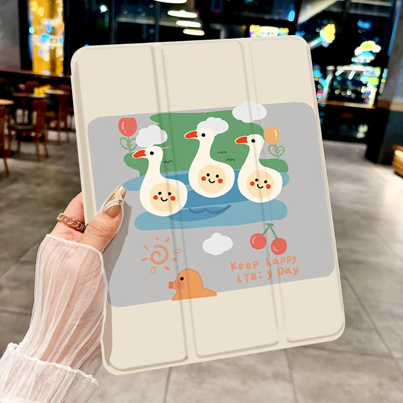 Smiling duck TABLET CASE FOR iPad pro 10/11-Inch 2020/6th/7th /8th /Air 3rd/Air 4th/9th gen/Air 5th Gen 2022/Air 11
