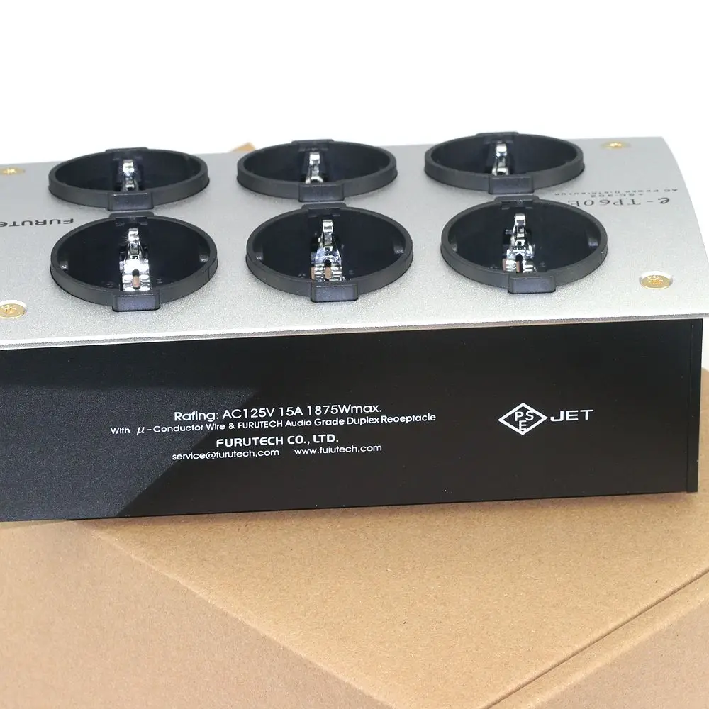 الكلاسيكية اليابانية Furutech e-TP60 stekkerdoos met Zij standen HiFi audio-aansluiting الألومنيوم filterstekker امتصاص صندوق كتم الصوت