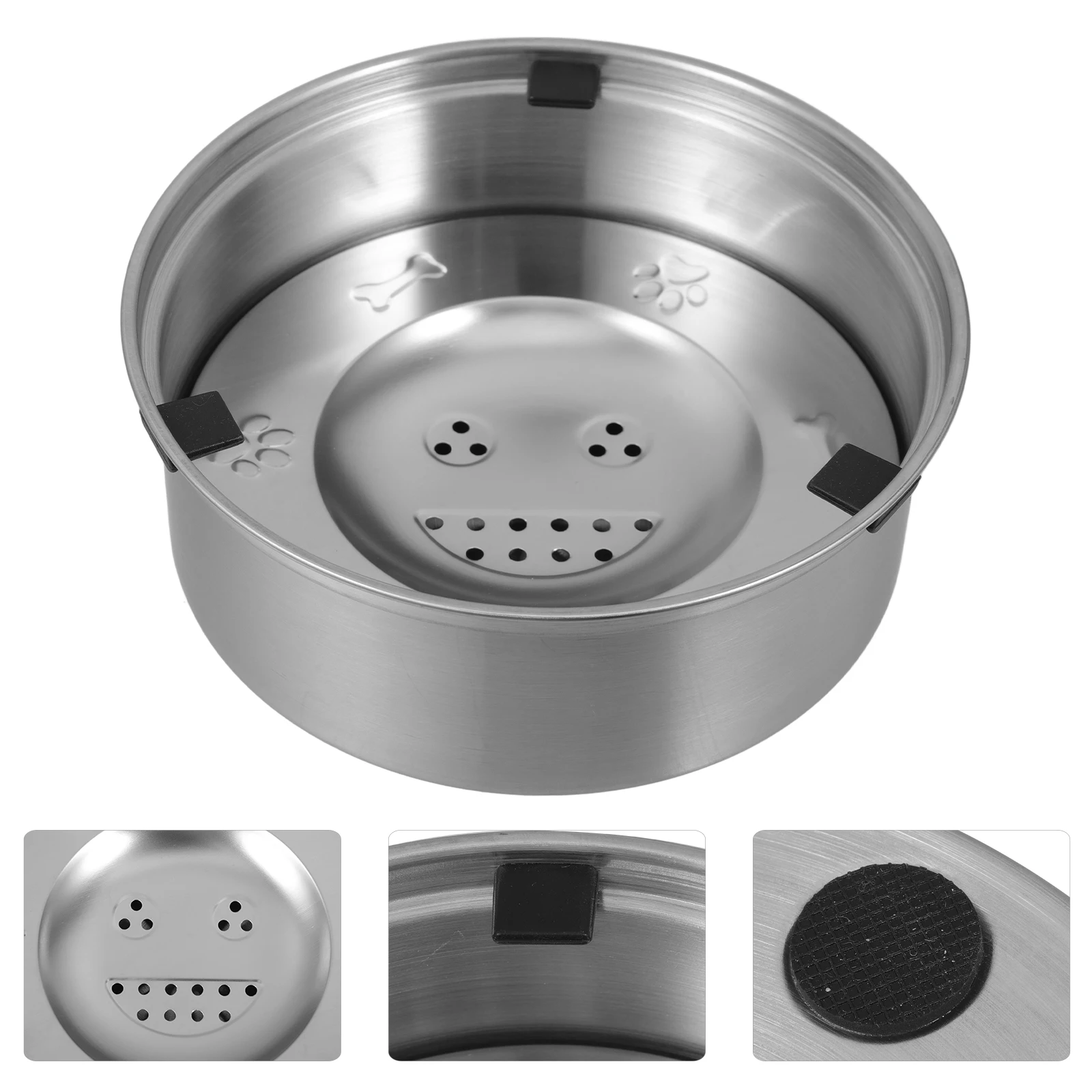 

Dog Anti Overflow Water Bowl Large Spill Proof Stainless Steel Bowls for Pets Non Spill Dog Cat Metal Bowls
