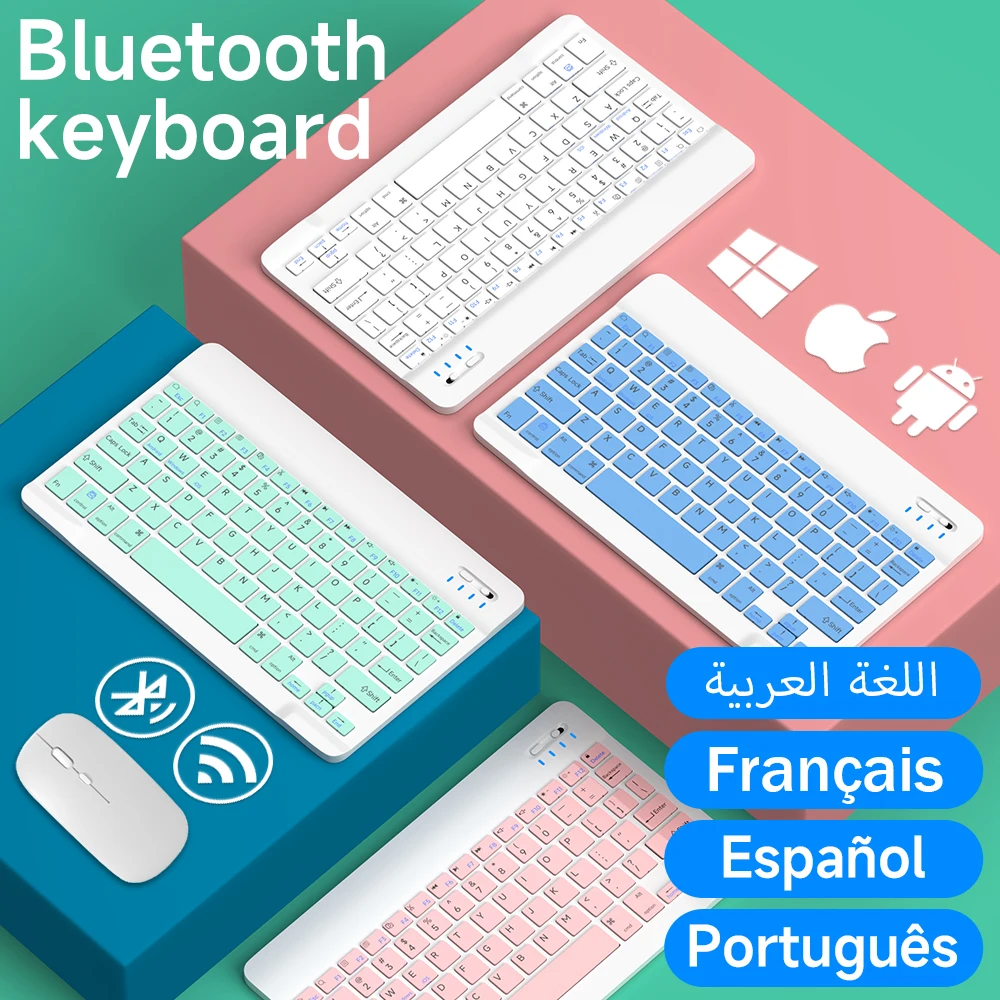 

Беспроводная Bluetooth-клавиатура и мышь для Android, iOS, Windows, iPad, планшетов и телефонов.
