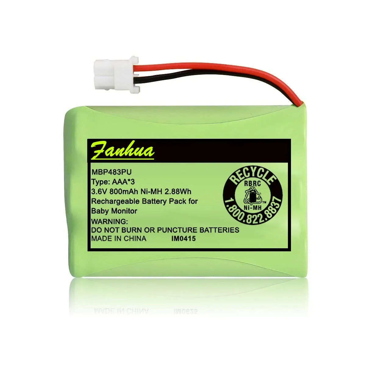 بطارية 3.6 فولت لـ VTech VM312 VM3251 VM3252 -61 جهاز مراقبة الأطفال موتورولا أحدث إصدار 800mAh: MBP33S MBP36 MBP36S MBP33XL MBP481