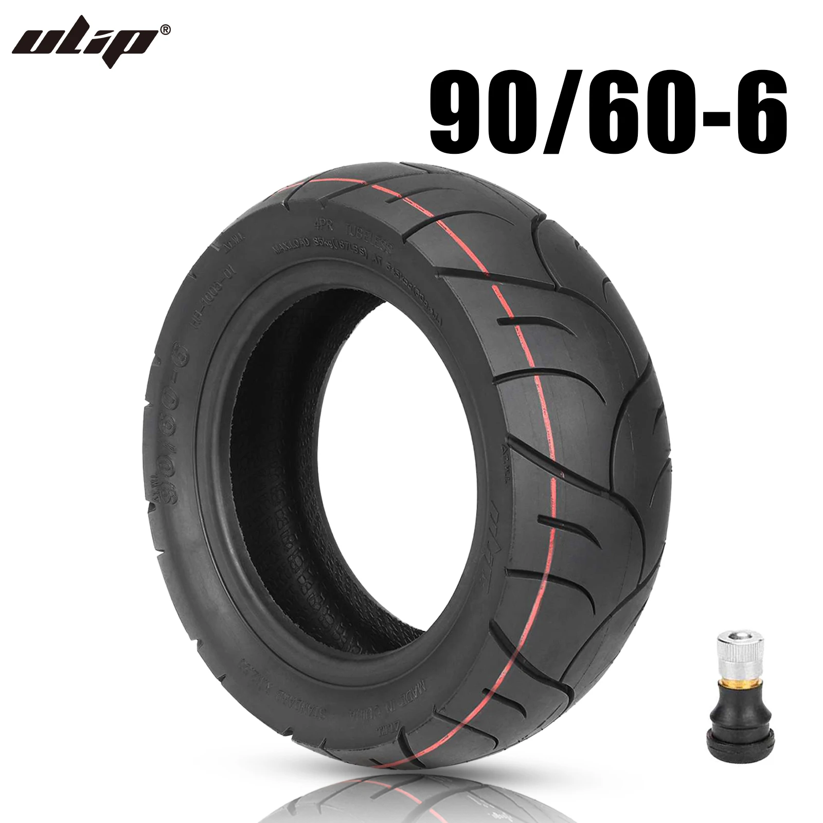 

ULIP 90/60-6 Tubeless Tire For Electric Scooter 11 Inch City Road Vacuum Tire Font and Rear Wheel Wear-resistant Tyre Accessorie