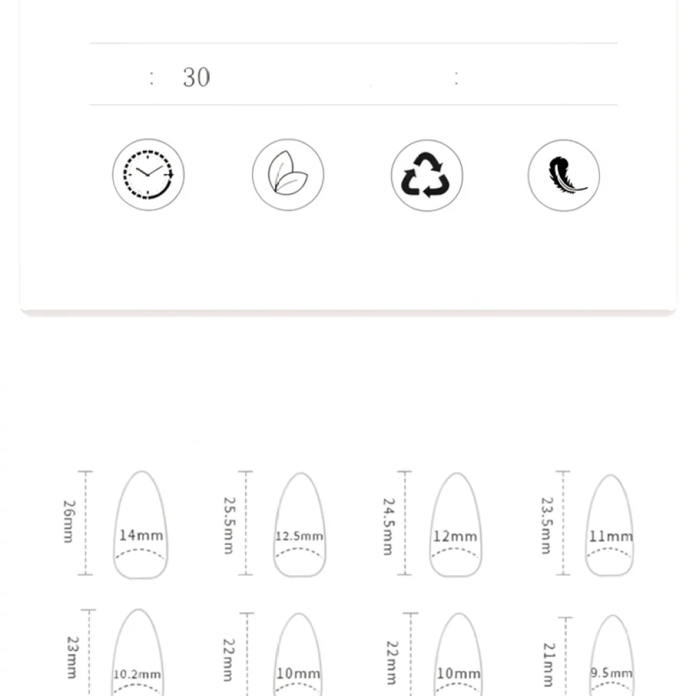 Almond Matte False Nails Pink French Line Design Press On Nails Tips Elegant Wearable Artificial Manicure Kit