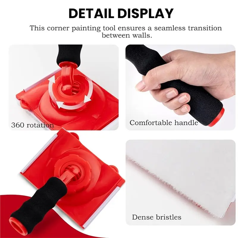 VEHO-Corner Painting Tool Kit - Precise Edges Trim Roller Brush For Walls, Ceilings, Doors & Window Frames