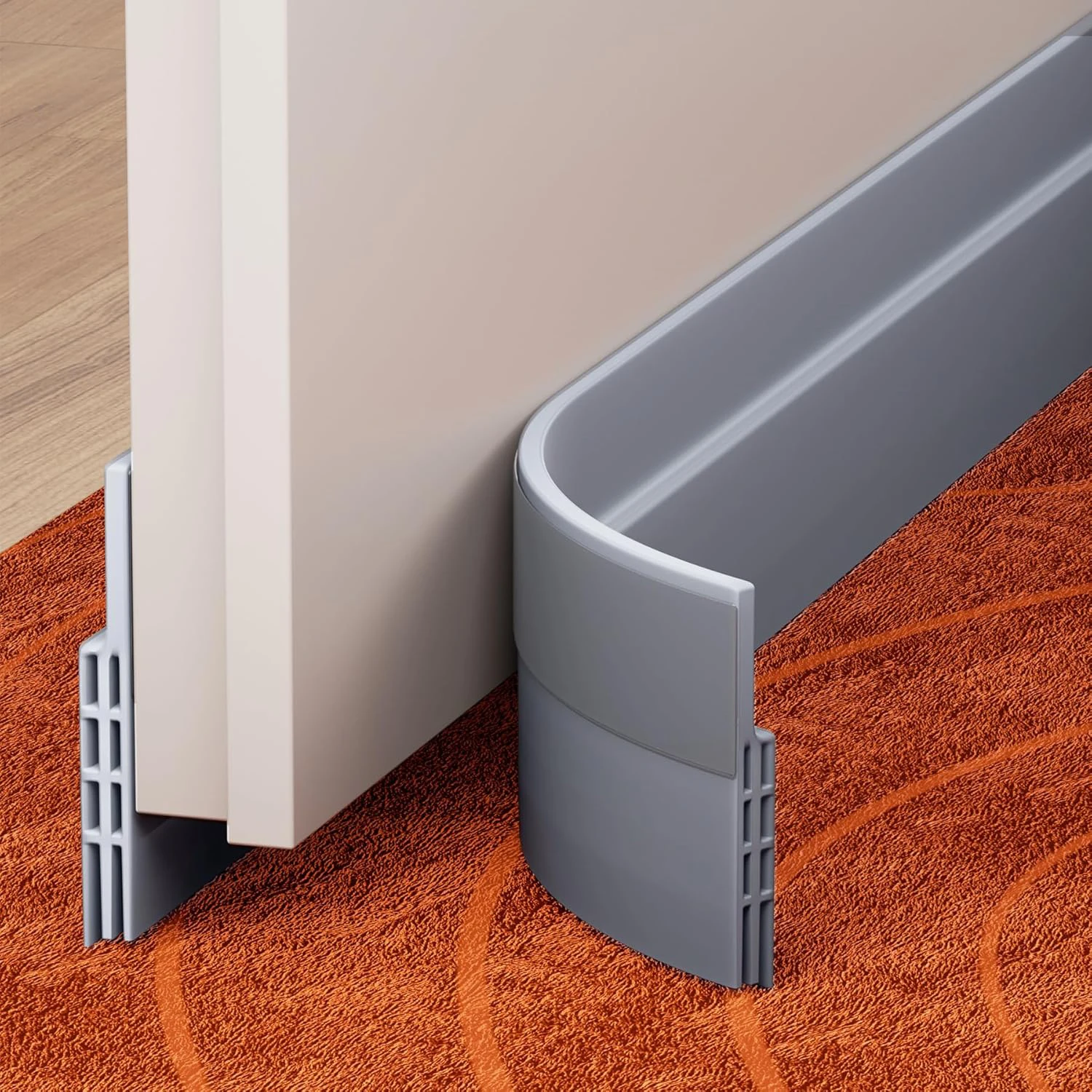 MAXTID Huge 36 Inch Door Draft Stoppers - Thick Under Door Gap Filler Seal For Noise Air Smell Reduction White Exterior Interior Doors