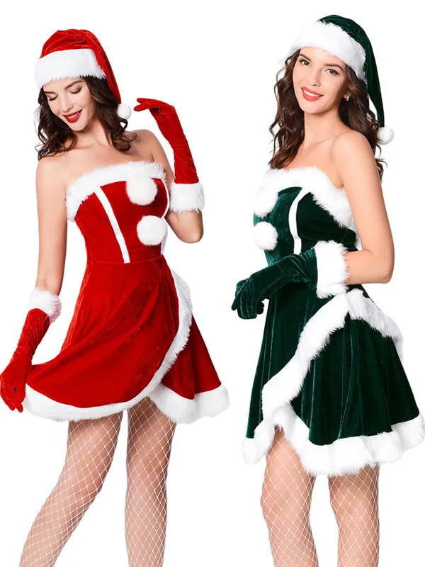 

Multi-Color Cisas Themed Tee-Piece Set Dr Par Performance Costume loween Stage Outfit Women's Ethnic Faion