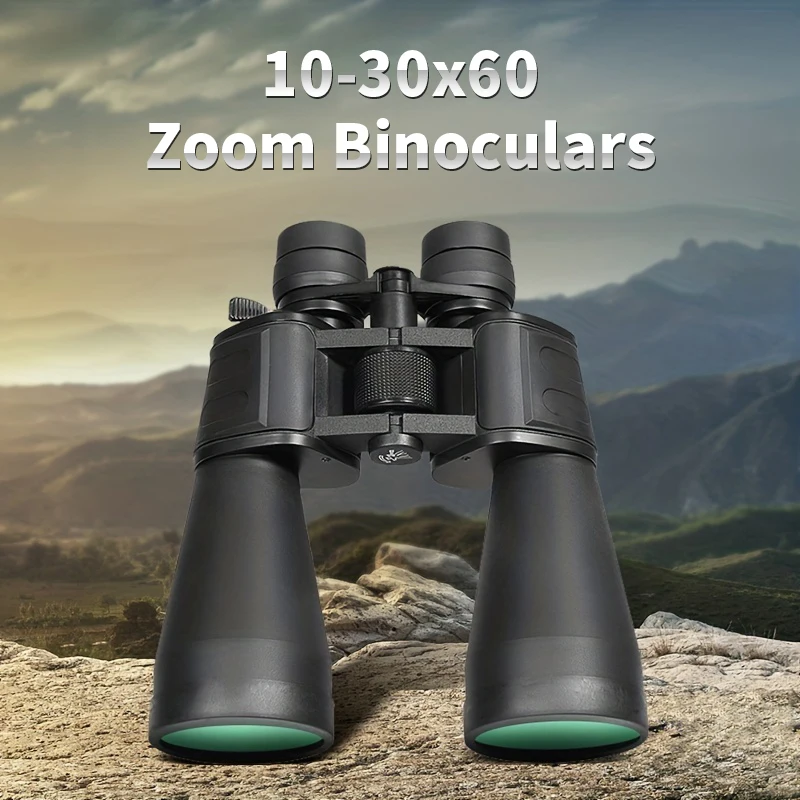 Binoculars 10-30x60 Zoom Telescope Bak4 Prism IPX4 Waterproof Portable For Show Watching Bird Watching Concert Hunting Hiking