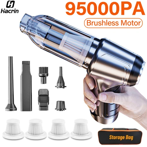 Aspirador de coche potente aspirador de coche inalámbrico 95000PA aspirador de vehículo inalámbrico de mano de fuerte succión para coche