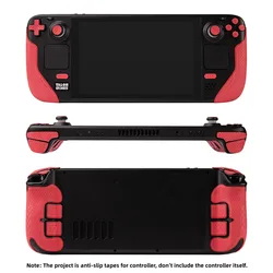 TALONGAMES Controller Grip Tape Compatible with Steam Deck,Anti-Slip,Buttons,Textured Skin Kit for OLED Version Handle Grip(Red)
