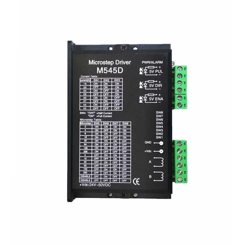 The M545D driver is suitable for 42/57 Nema17 Nema23 stepper motor drivers.