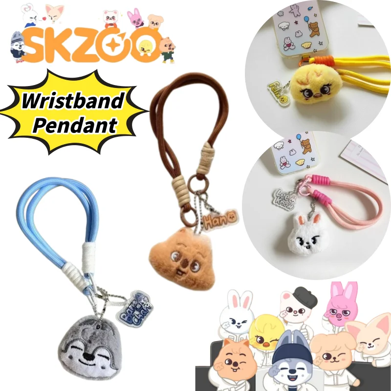 

SKZOO Bbokari Wolf chan Jiniret Cute Kawaii Anime Character Peripheral Wristband Personalized Creative Cartoon Keychain Pendant