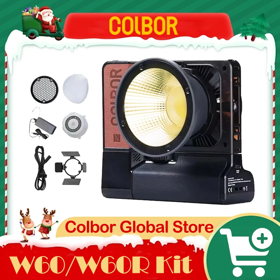 COLBOR Wonder Kit W60 RGB Video Light Fotografia Światło wypełniające Wbudowany NFC z podstawą baterii do zdjęć Vlog w studiu na świeżym powietrzu