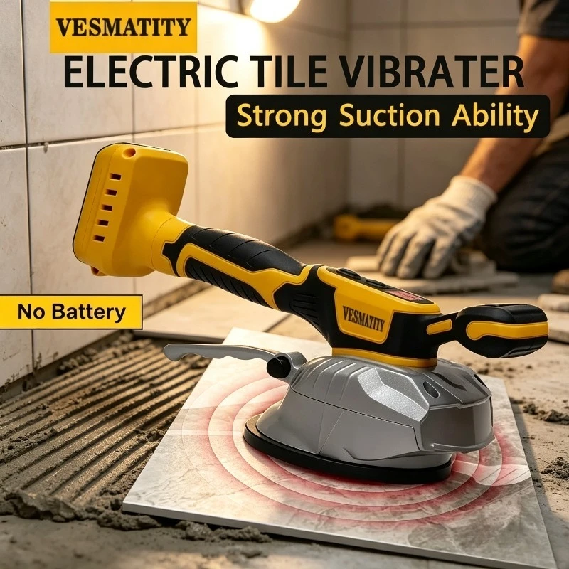 Suitable Tile Tiling Machine Cordless Wall Floor Tiles Laying Vibrating Tool Floor Vibrator Suction Cup for Dewalt Battery