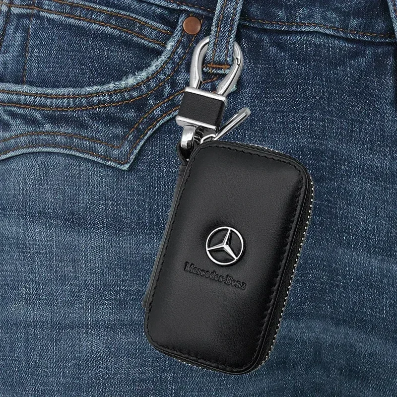 محفظة مفاتيح جلدية حقيبة مفاتيح السيارة حافظة مفاتيح متعددة الوظائف لمرسيدس بنز AMG GLE GLS CLS GLC CLA GLA GLK ML C197 R231 W167 W247