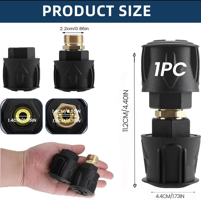 High Pressure Quick Attachment M22 14 mm Quick Connect Adapter Release Adapter for K2 K3 K4 K5 K6 K7 Sockets-A23R