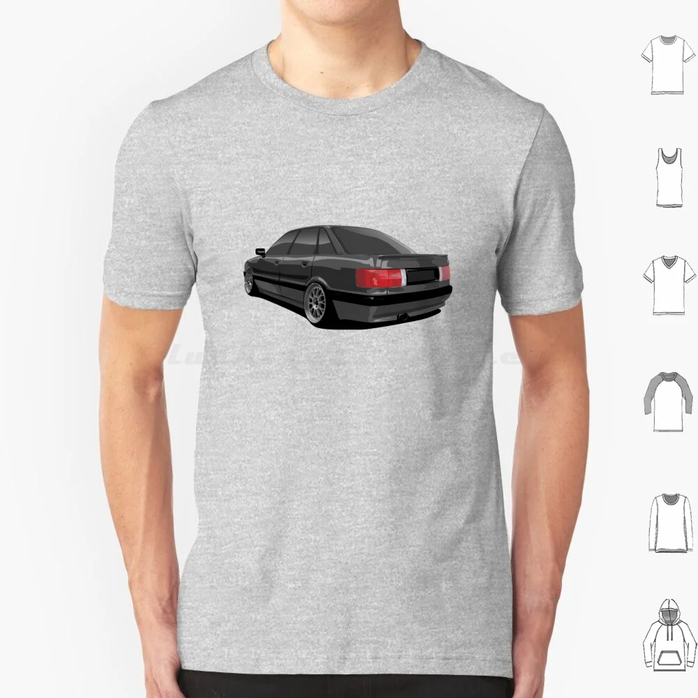 Stanced 80 B3 Rear T Shirt Big Size 100% Cotton Coupe B2 80 B4 Rs2 Coupe B3 Coupe B4 80 B3 80 S2 S2 B4 S2 B3 S2 Coupe Rs2 Avant