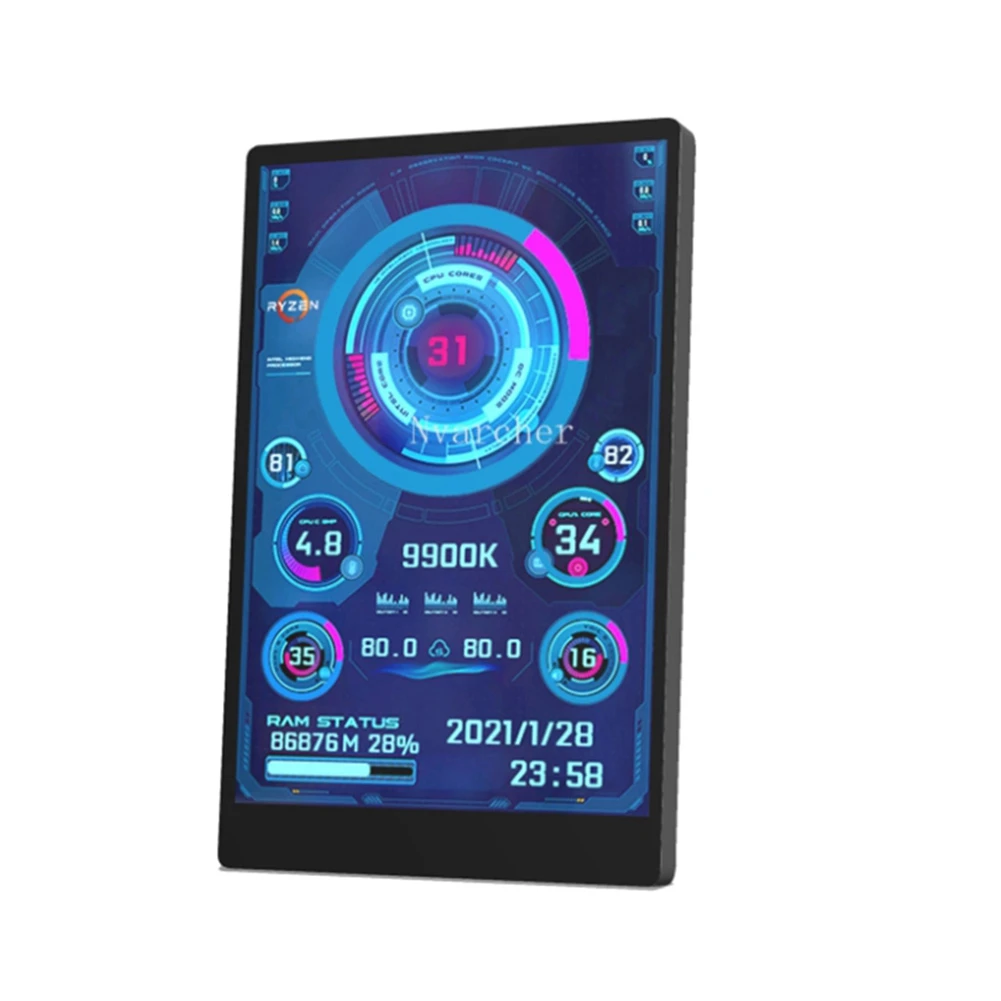 

KK-B2-3.5 Inch IPS USB Mini Screen AIDA64 PC CPU RAM HDD Data Monitor Computer Temperature Display Type-C Sub Screen
