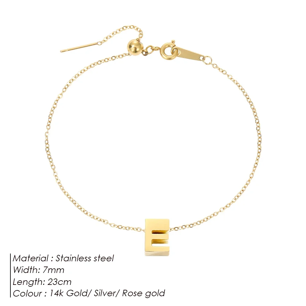 النساء الأحرف الأولى DIY خلخال الفولاذ المقاوم للصدأ اسم المجوهرات تخصيص خلخال الأبجدية الإنجليزية هدية عيد ميلاد للرجال والنساء