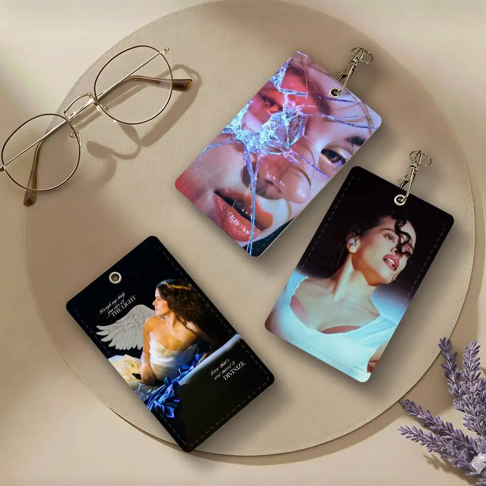 Rosalia Music Pop Singer PU Leather Card Holders Anti-lost Protective Cover Cases Cards