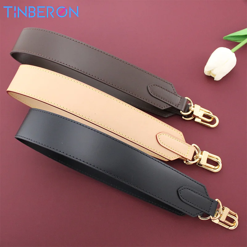 TINBERON Shoulder Strap for Luxury Bag Replacement Cow Leather Wide Bag Strap Handbag Accessories Women Bag Belt Strap Long 65cm