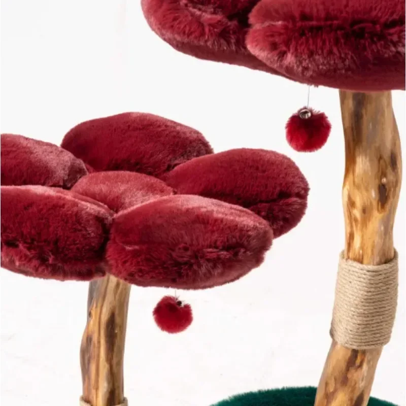 

Pet Supplies Wood Flower Cat Tree Tower, Modern Furniture, Luxury Apartment,