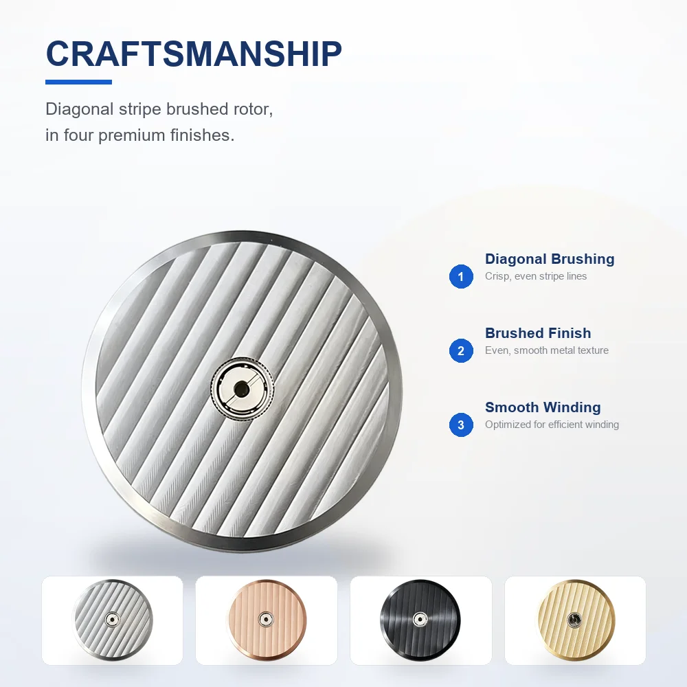 Oscillating Weight Rotor Water Wave Pattern Rotor  Fit NH35 Rotor Metal Patch Everything For A Watchmaker  Movement Repair Part