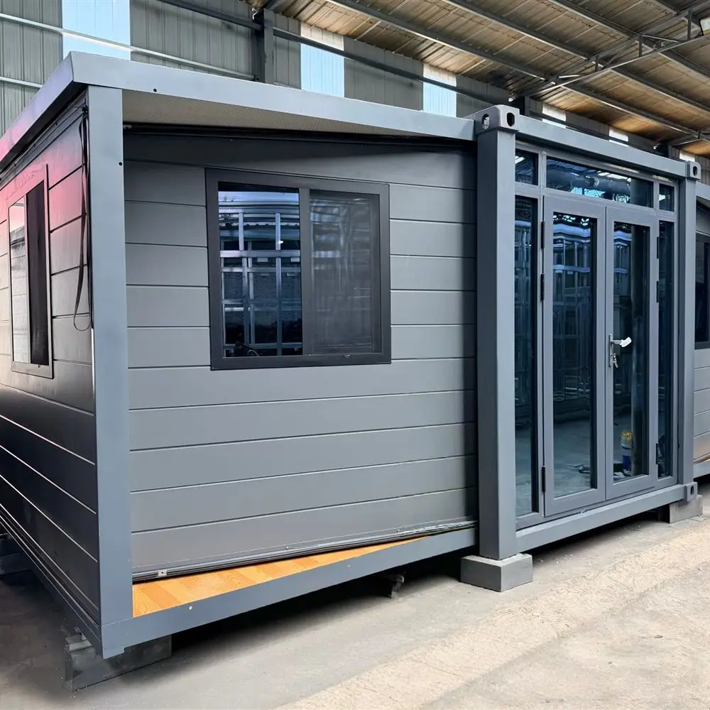Premium Innovative 20ft Double Wing Expandable Steel Frame Prefab House for Remote Work Space and Sustainable Living