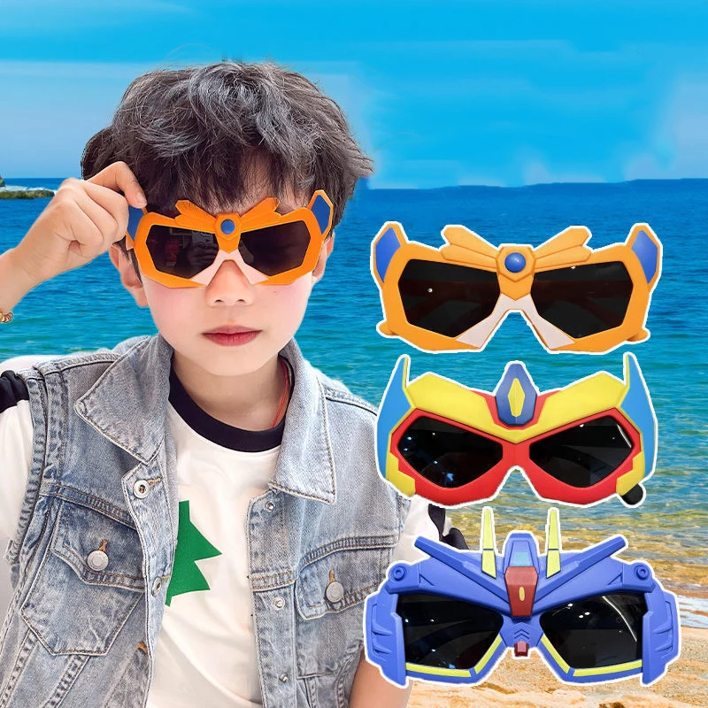 Gundam sunglasses anime cute child robot Sunglasses boy trend Cartoon Toy cartoon glasses Cool Portable decorate gift wholesale