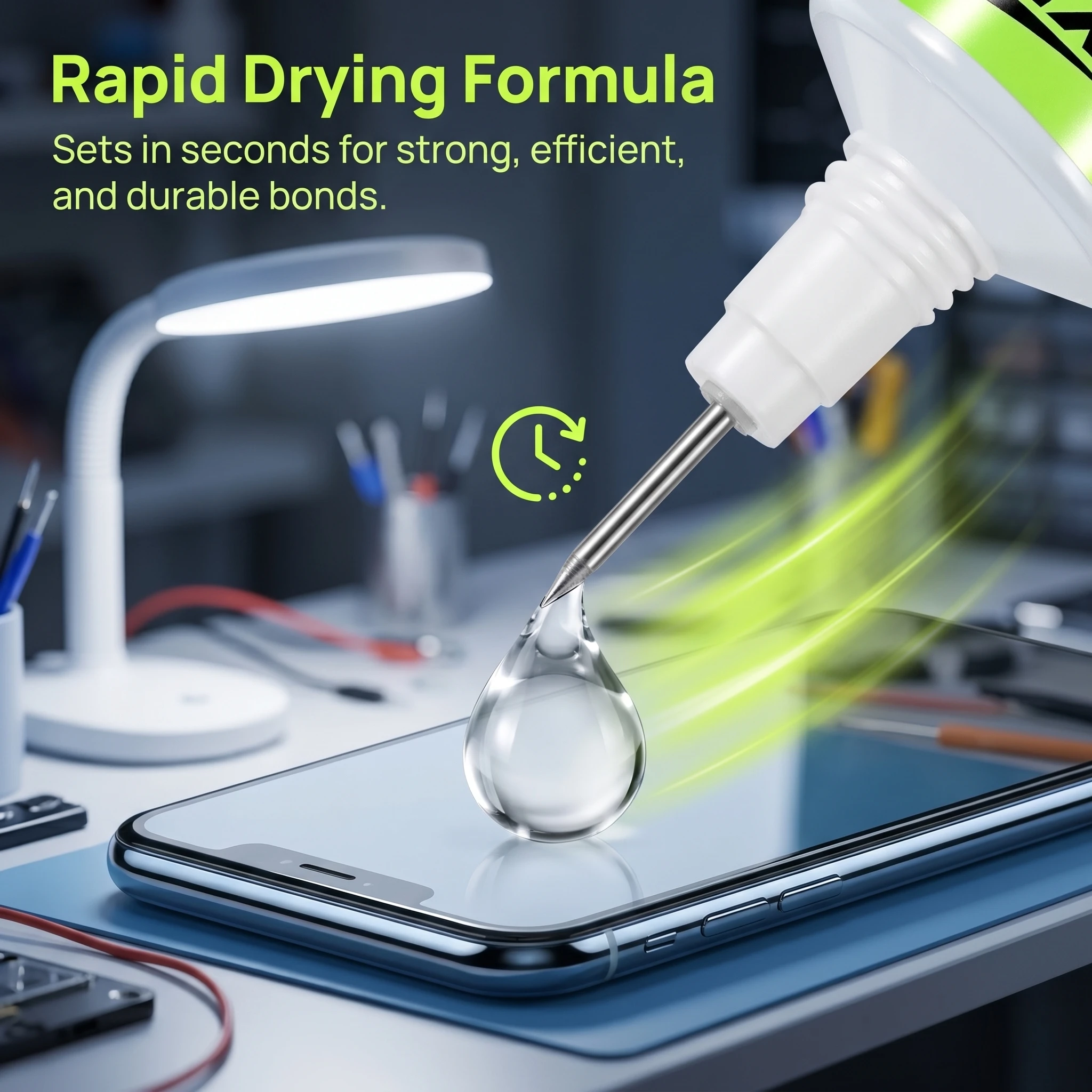 Adhesivo multiusos para reparación de teléfonos B7000, 50 ml; pegamento transparente e impermeable con secado rápido y propiedad antiamarilleamiento, Reparación multiuso