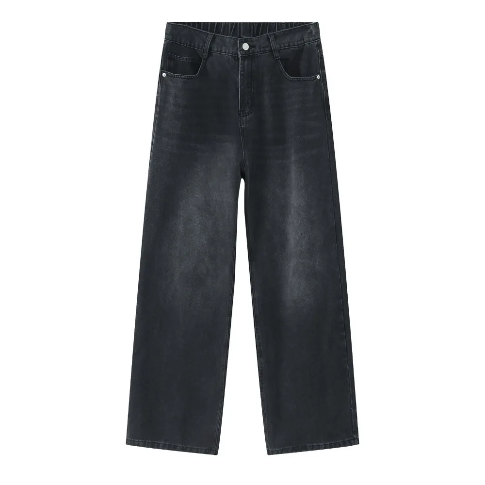 

Fashion Ins Y2K Jeans Men High Waist Retro Straight Denim Trousers Loose Classic Cowboy Pants Man