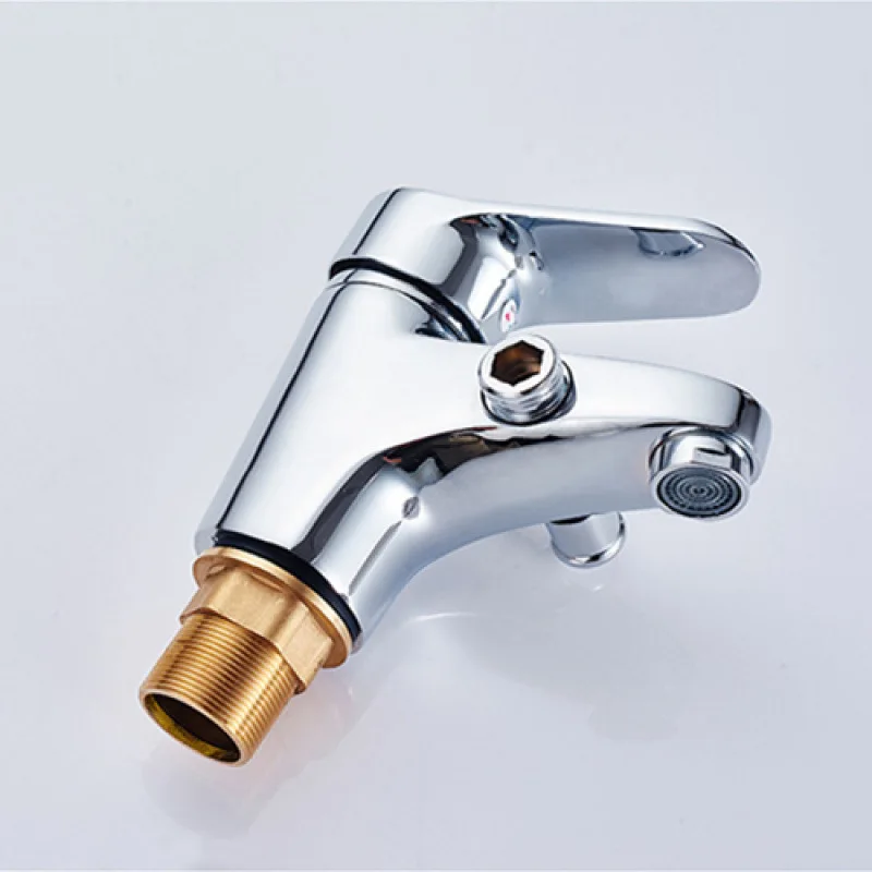 صنابير الحمام متعددة الوظائف جميع النحاس ثقب واحد WashBasin خلاط صنبور سطح الخيالة ثنائي الغرض صنبور الماء البارد والساخن