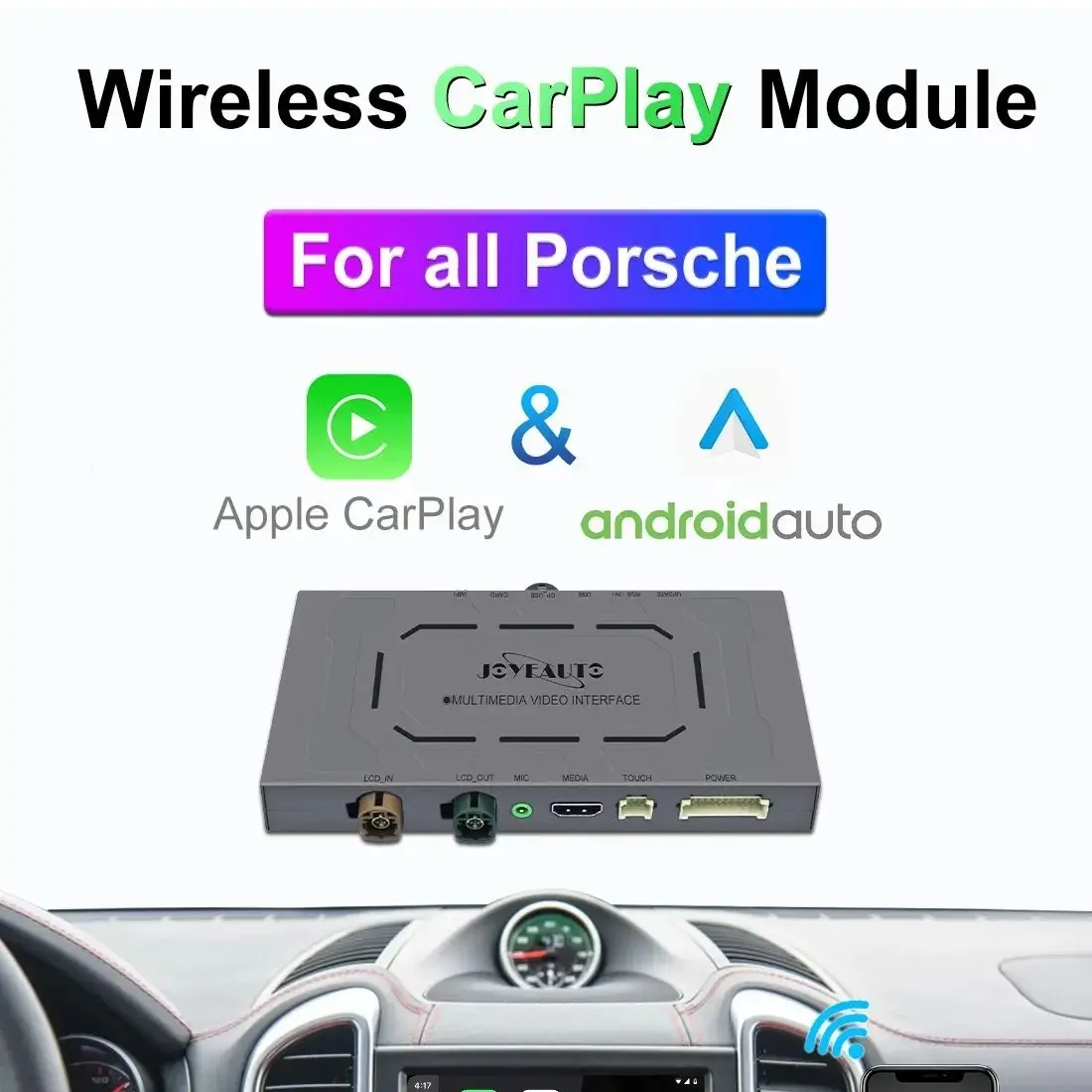 

JoyeAuto Wireless Apple CarPlay For Porsche 911 Bosxter Cayman Macan Cayenne Panamera PCM3.1 CDR3.1 PCM4.0 Android Auto Car Play