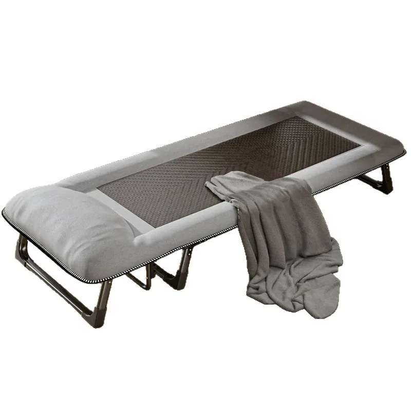 For Folding Bed Lunch Break Office Summer Dual-purpose Nap Artifact, Rattan Single Bed Escort