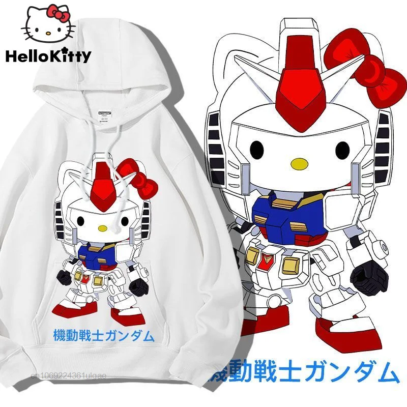 

Sanrio Hello Kitty New Hoodies Women Men Loose Fashion Top Shirts Couples Sweatshirts Y2k Harajuku Streetwear Pullovers Hooded