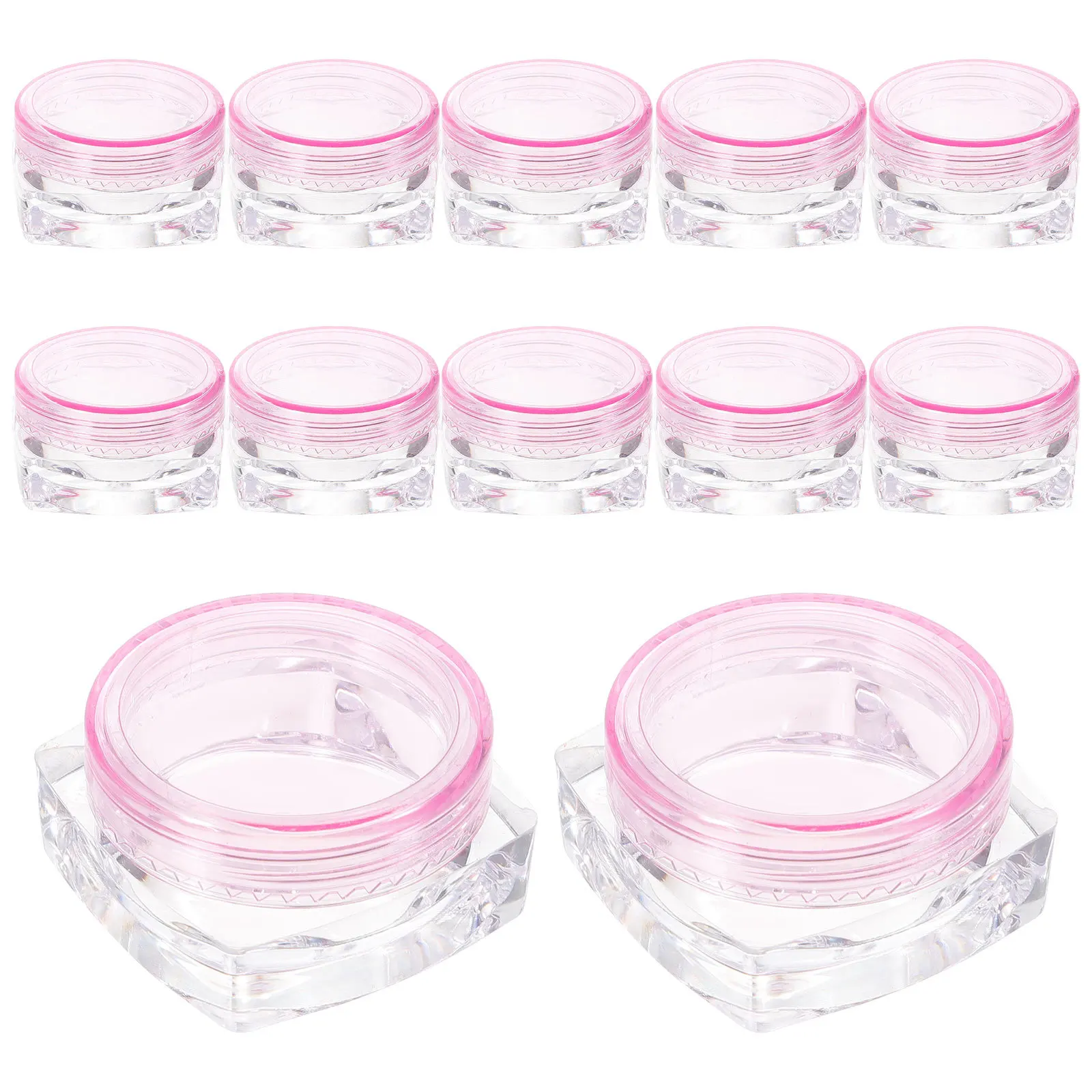 12個のトラベルサイズの空の瓶、軽量のフェイスクリームローション容器、優れた気密性の旅行用クリームジャー