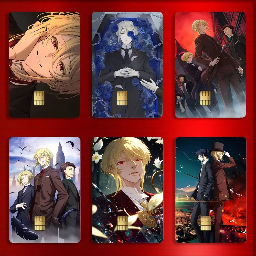 

M-Moriarty the Patriot Card Stickers For Debit Bank Credit Cards Metro Bus Pass Sticker Decoration Cover 4PCS Card Skin