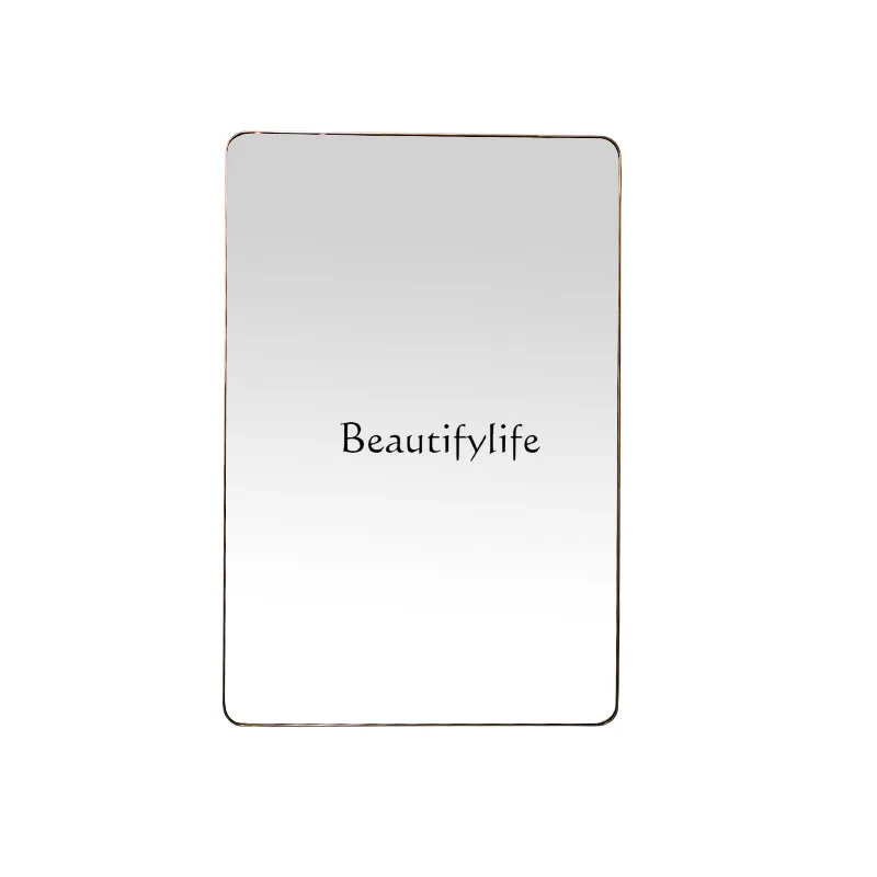 

European Wall Hanging Stainless Steel Square Anti-Fog Wall Hanging Gold Decorative Mirror