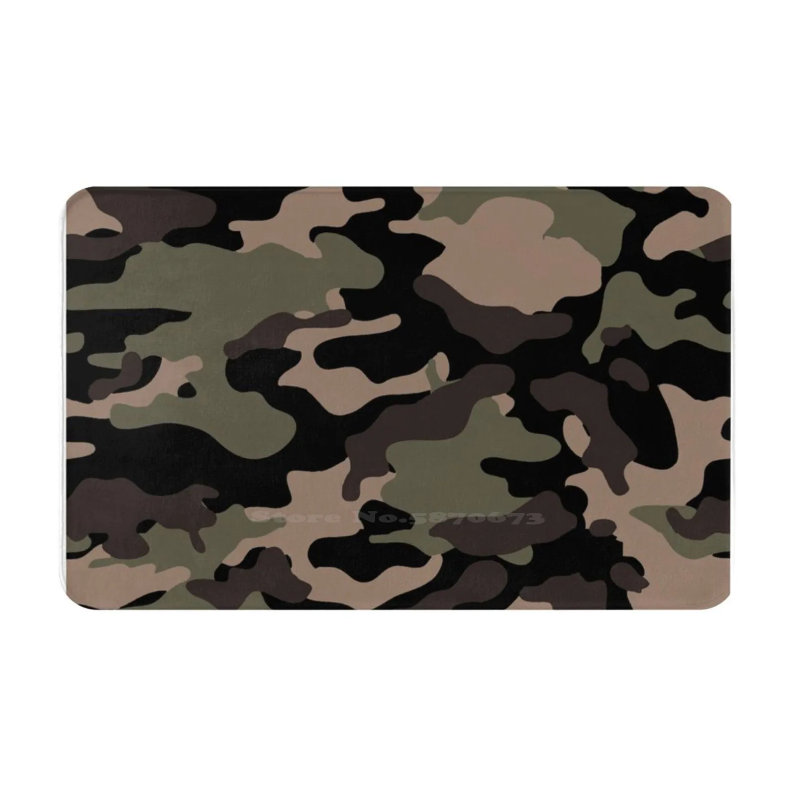 Camouflage Soft Cushion Car Home Carpet Door Mat Camouflage Military Pattern Seamless Men Moda Fashion